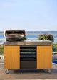 Meuble cuisine extérieure bois et inox de Everdure