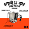 Cheminée d'allumage pliable & BBQ portatif de BBQ Québec